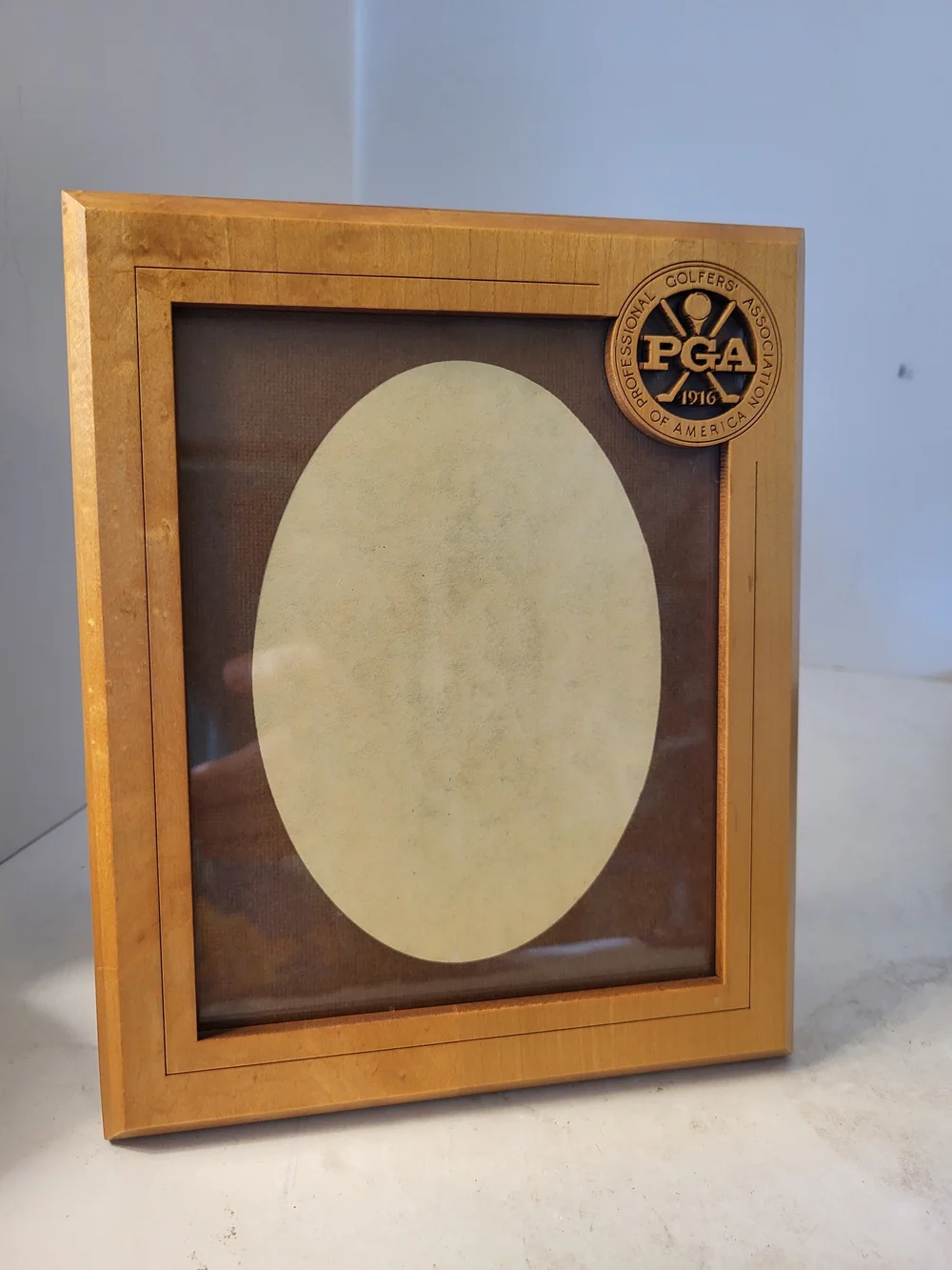 Vintage Laser Cut PGA Commerative Golf Wood Photo Frame